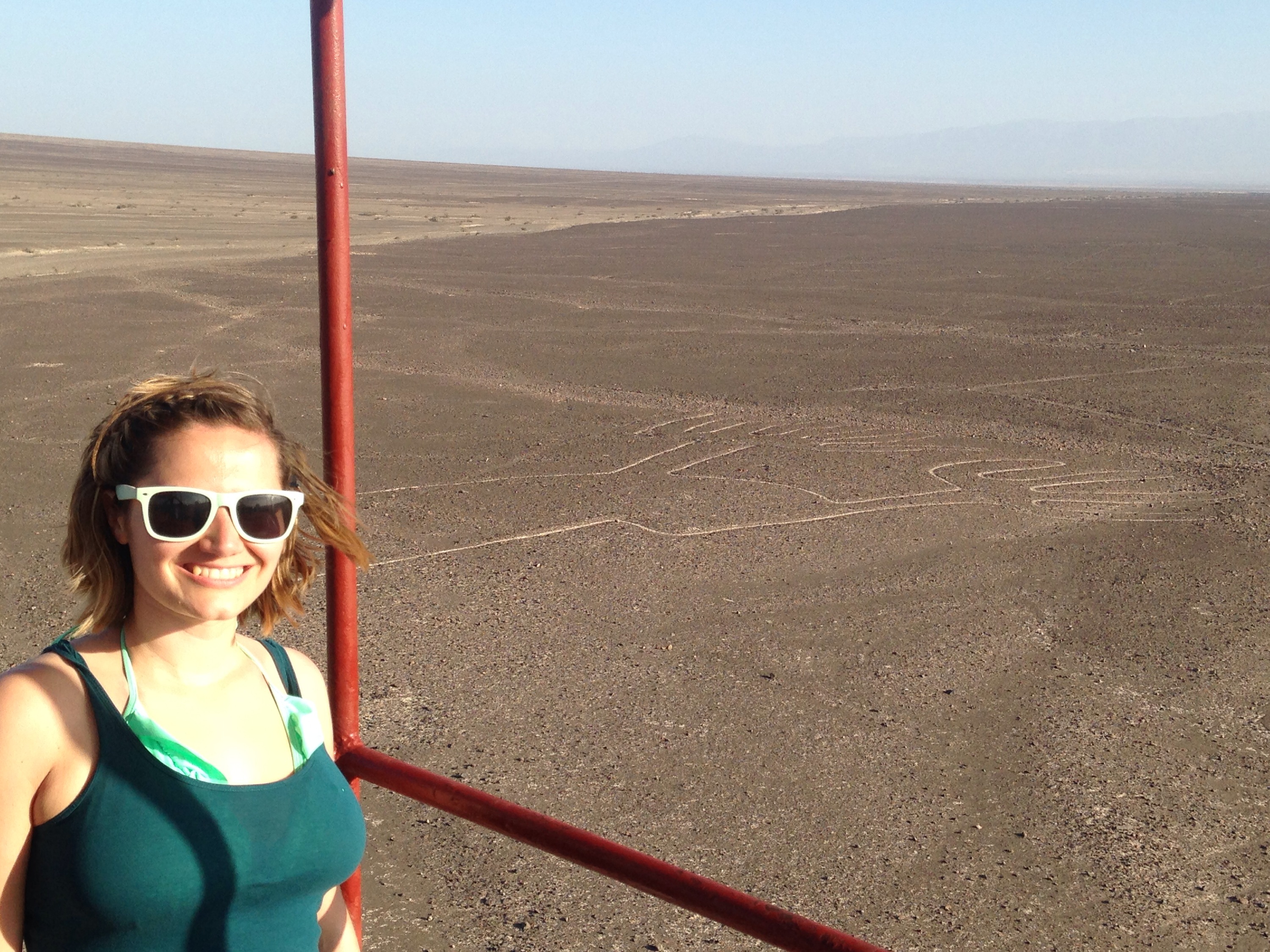 Nazca lines: you can make out the hands behind me.