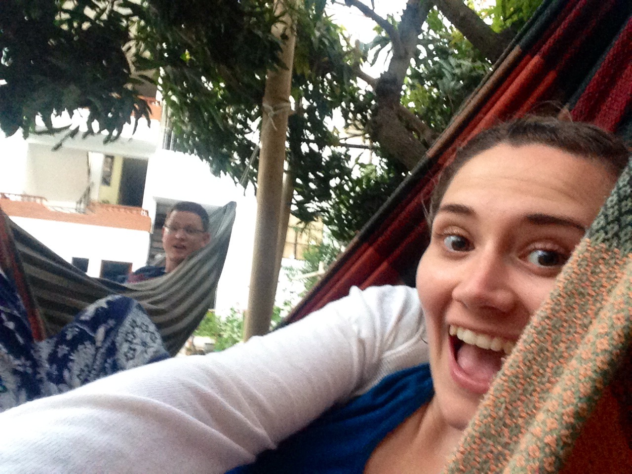 Sven and I in our hammocks